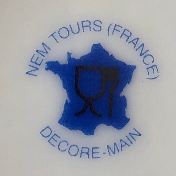 Vintage Porcelain Jam Jar NEM Tours (France) Decore-Main White Strawberries - Picture 3 of 11